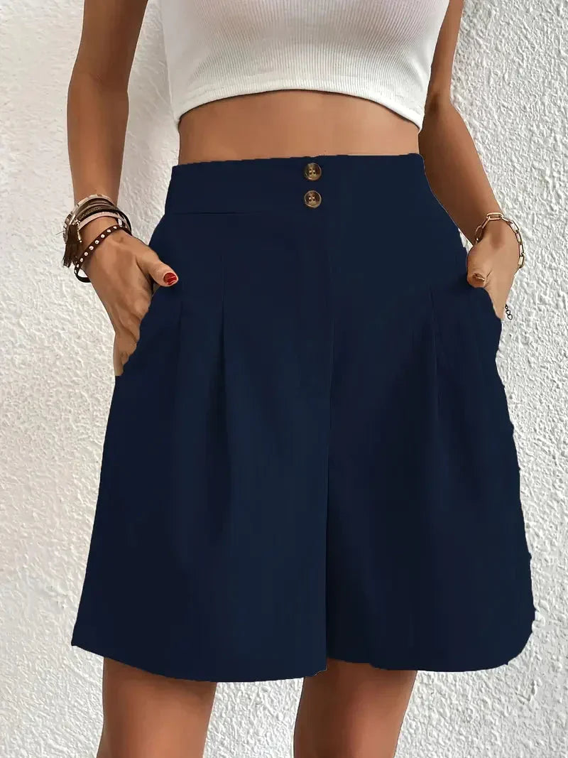 W&W Mode | Hochtaillierte Leinenshorts für Damen