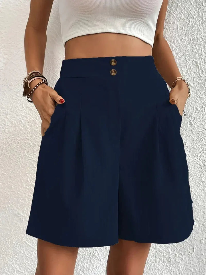 W&W Mode | Shorts, schräge Taschen, hohe Taille, Damenshorts, Sommerkleidung