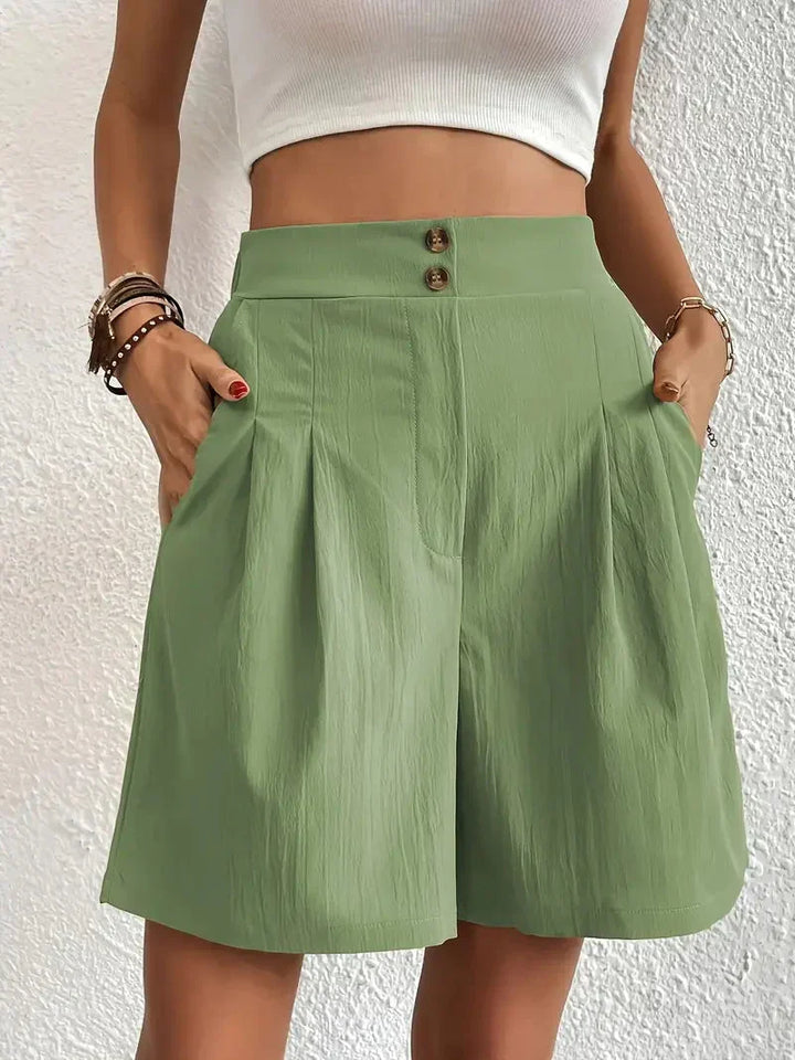 W&W Mode | Hochtaillierte Leinenshorts für Damen