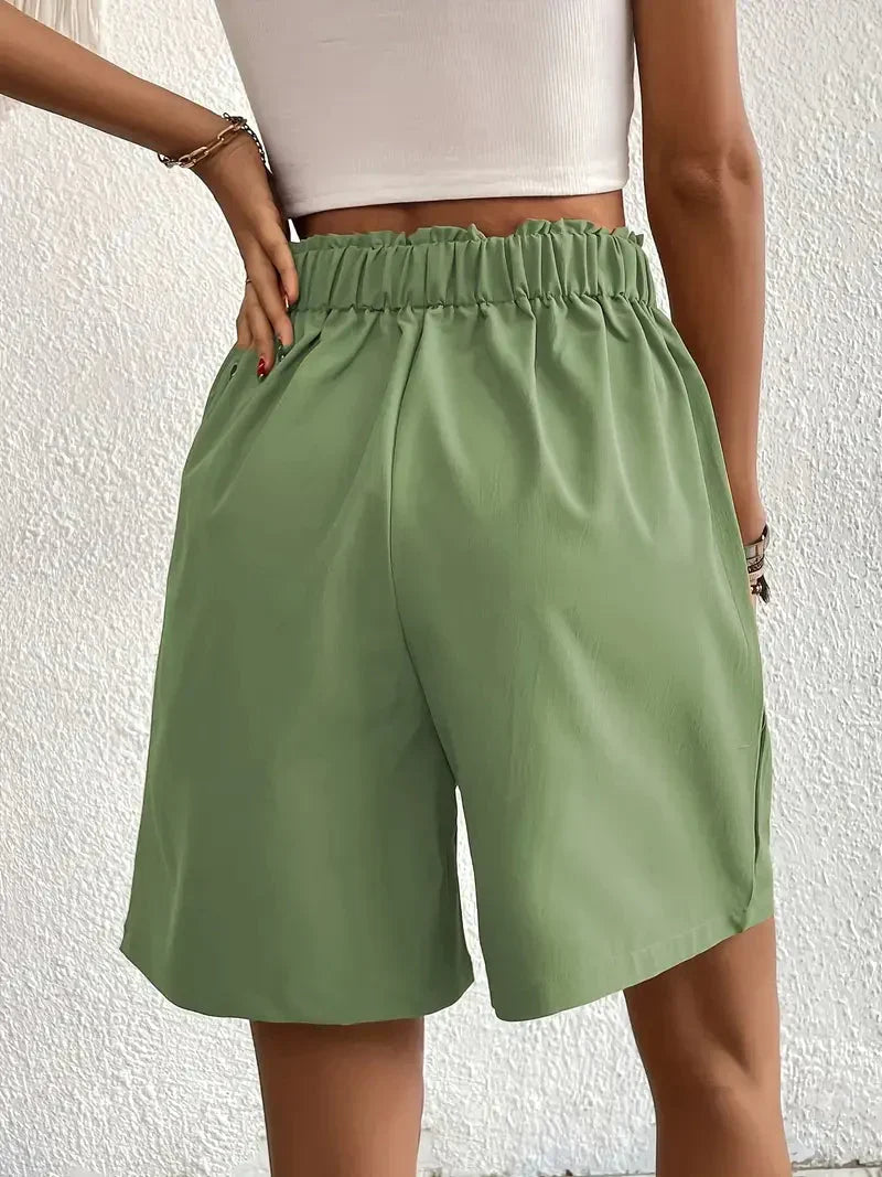 W&W Mode | Hochtaillierte Leinenshorts für Damen
