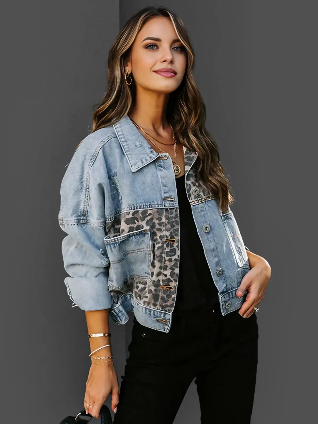 W&W Mode | Leoparden-Jeansjacke