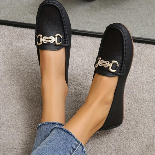 Damen-Loafer als flache Slipper mit Slip-on-Design