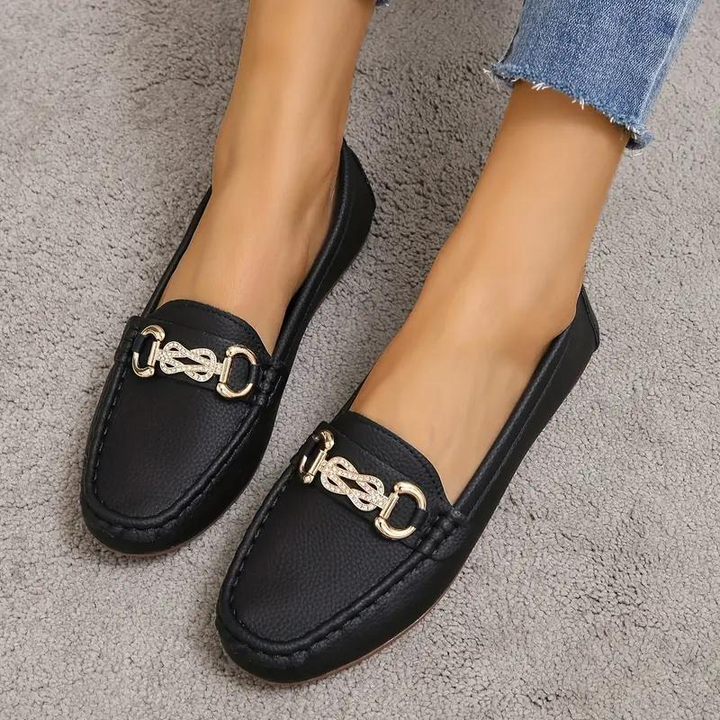 Damen-Loafer als flache Slipper mit Slip-on-Design