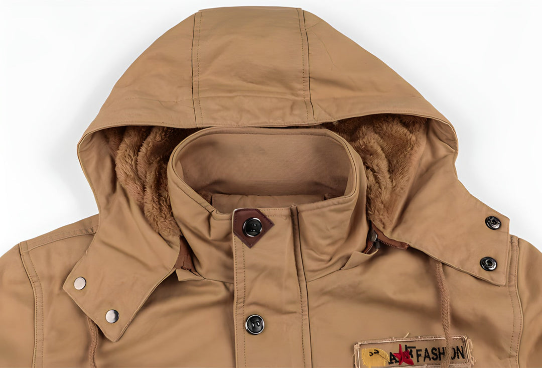 W&W Mode | Wasserdichte Militärjacke Mit Verstellbarem Bund