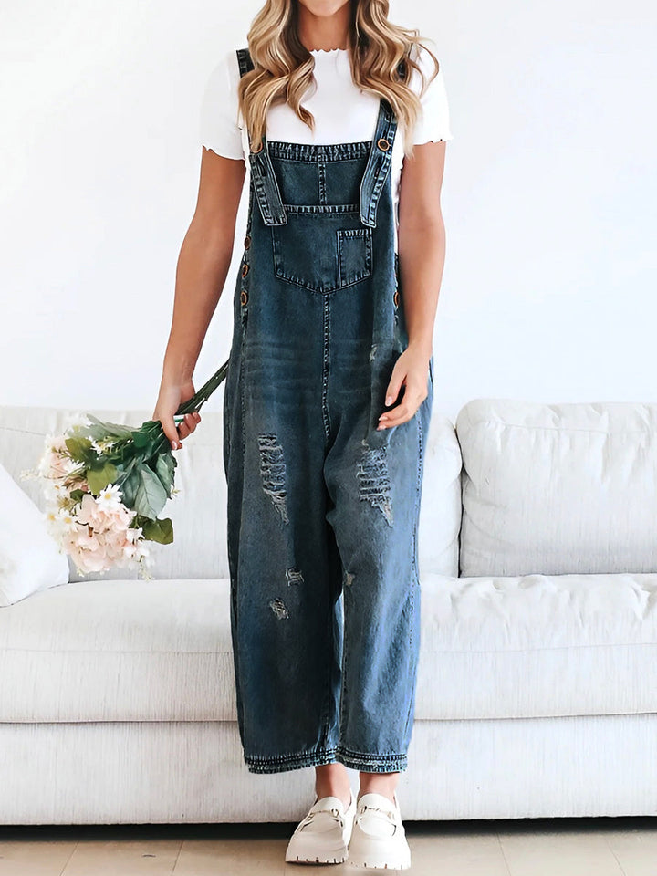 W&W Mode | Denim Jumpsuit Damen Baggy Jeans Overall