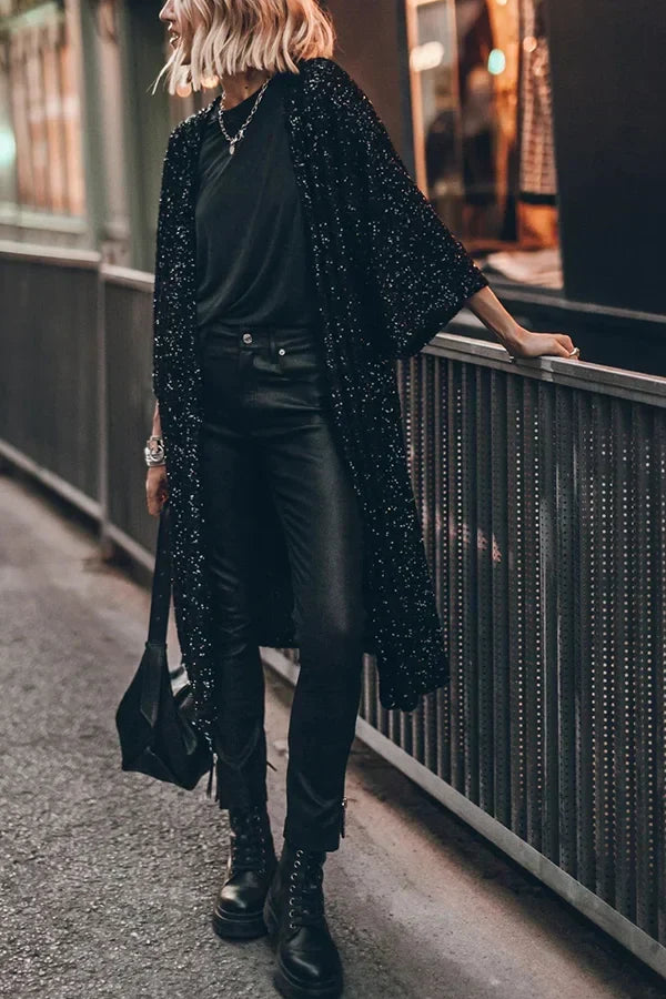 W&W Mode | Modischer Pailletten-Cardigan