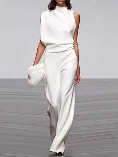 W&W Mode | One Shoulder Jumpsuit Mit Weiten Beinen