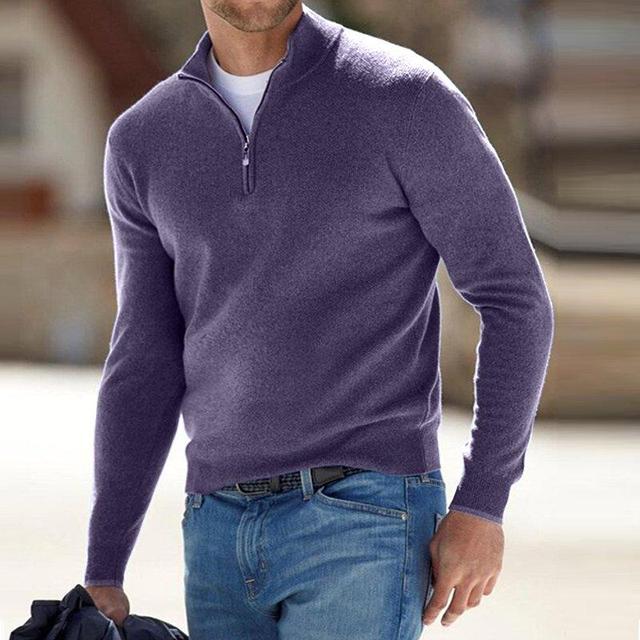 W&W Mode | Merino V-Ausschnitt Pullover mit Reißverschluss