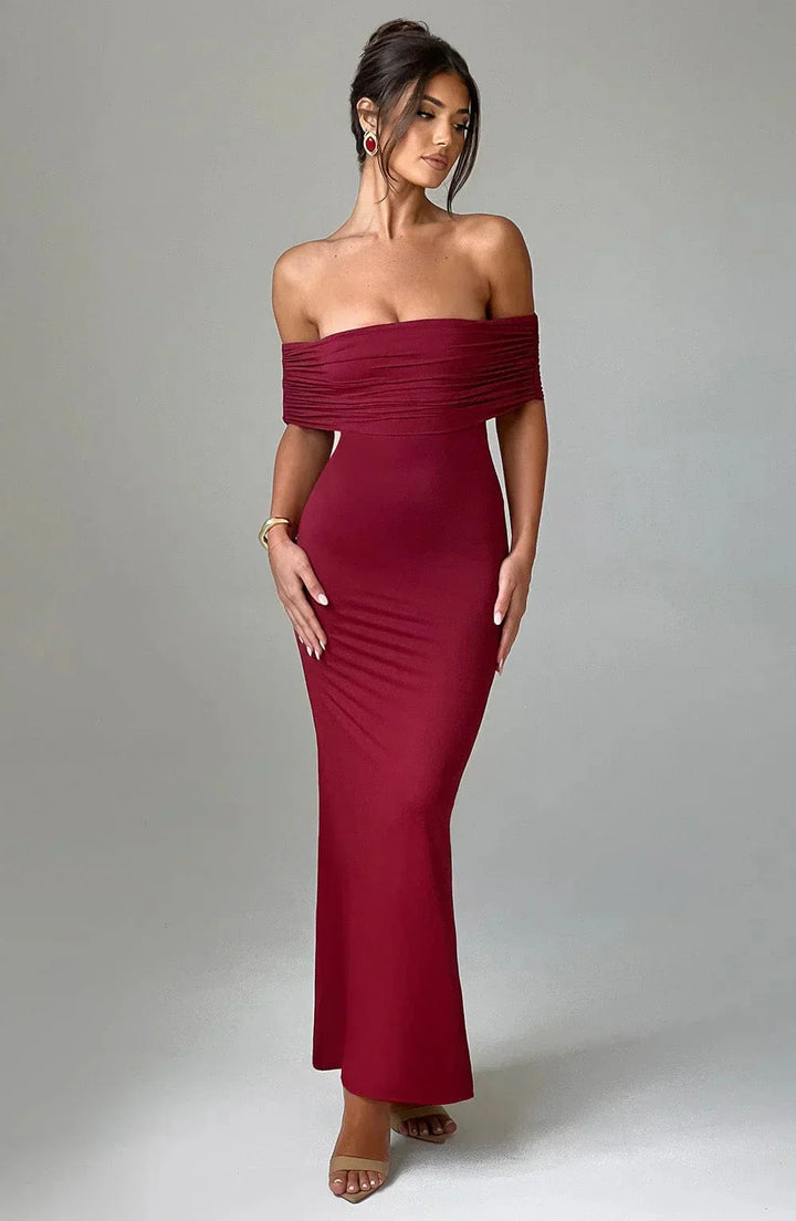 W&W Mode | Kleid Offene Rückseite Bodycon Off Shoulder Kleid Elegantes Kleid