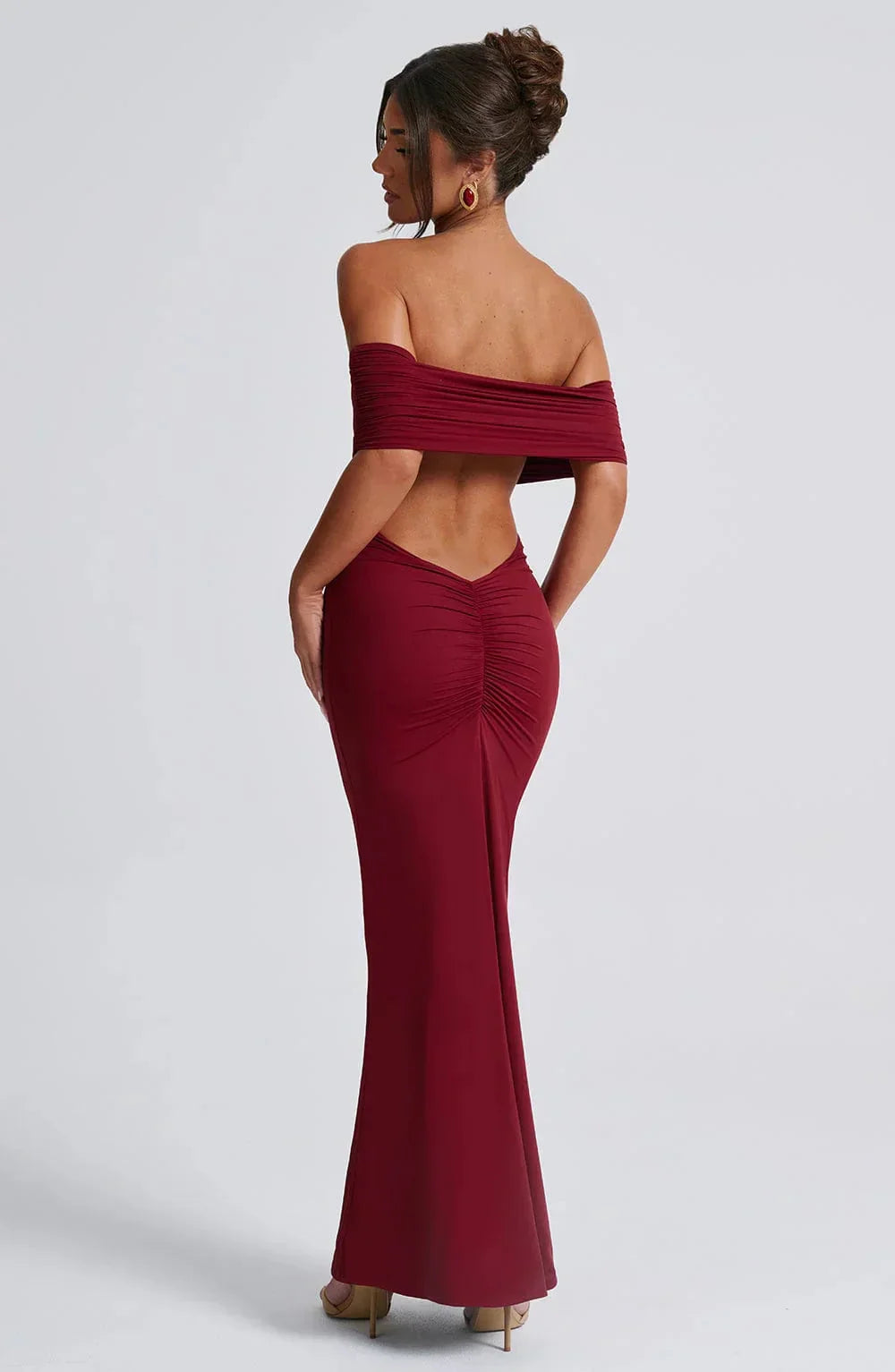 W&W Mode | Kleid Offene Rückseite Bodycon Off Shoulder Kleid Elegantes Kleid