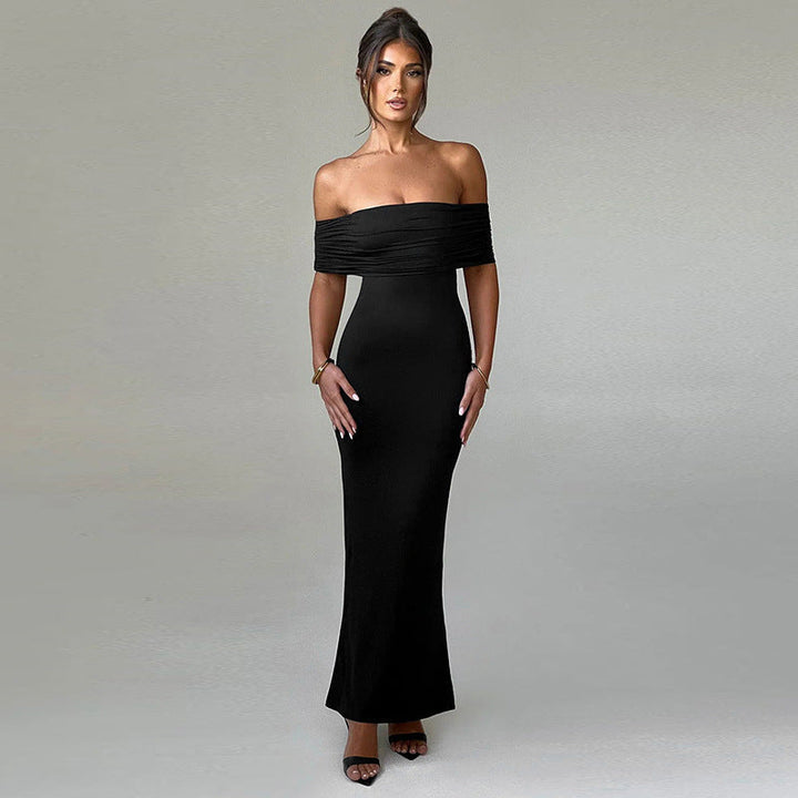 W&W Mode | Kleid Offene Rückseite Bodycon Off Shoulder Kleid Elegantes Kleid