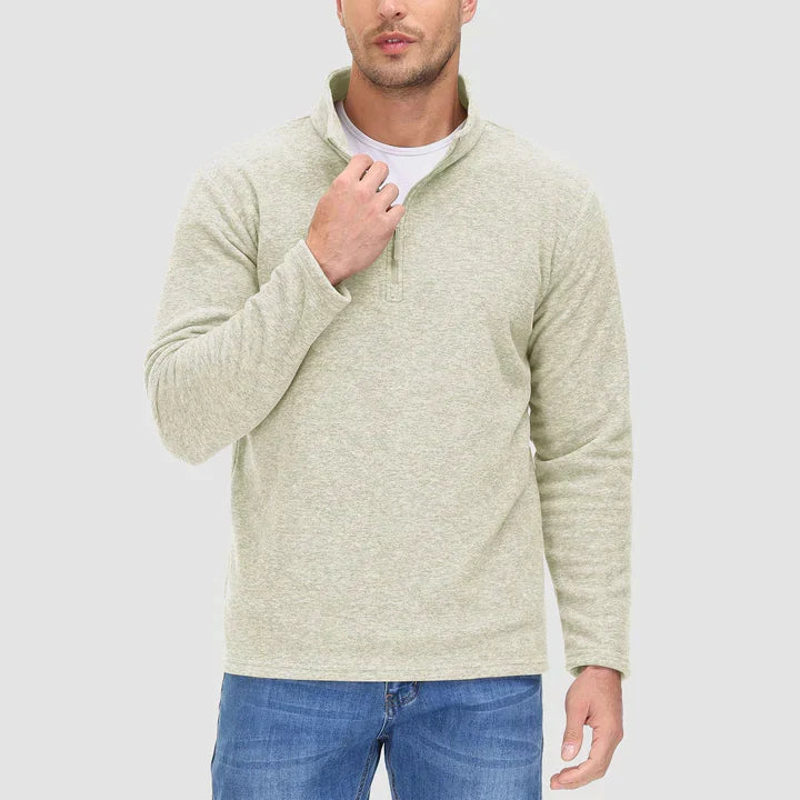 W&W Mode - Herrenpullover mit Viertelreißverschluss