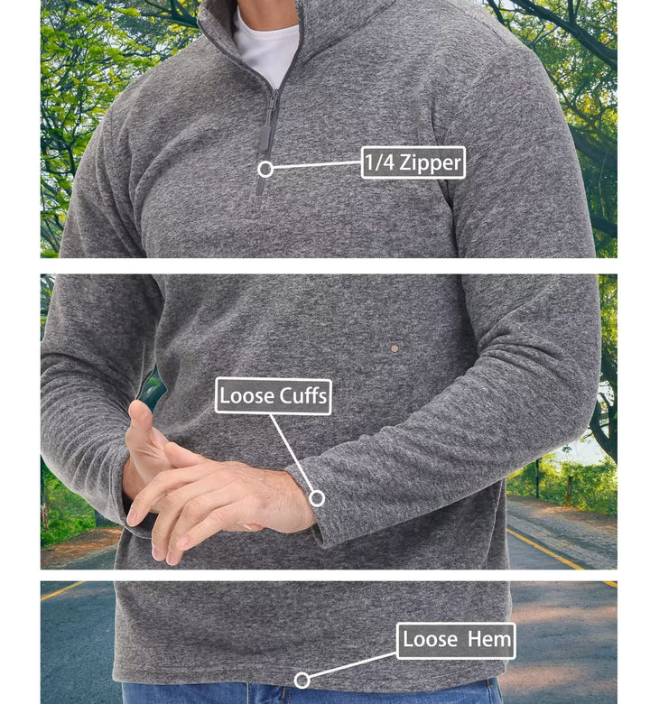 W&W Mode - Herrenpullover mit Viertelreißverschluss