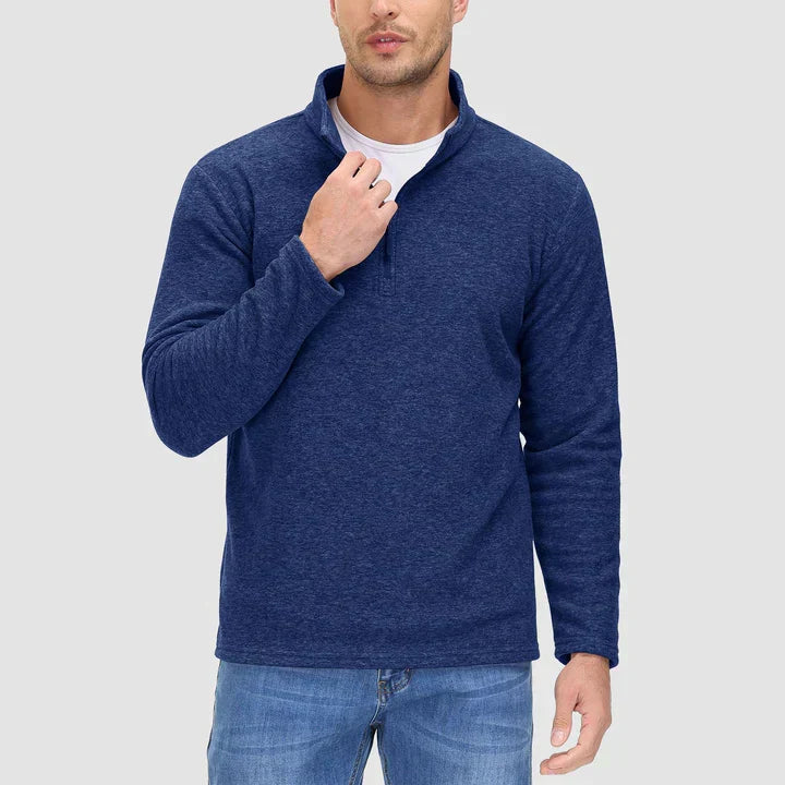 W&W Mode - Herrenpullover mit Viertelreißverschluss