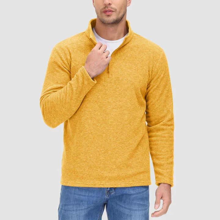 W&W Mode - Herrenpullover mit Viertelreißverschluss