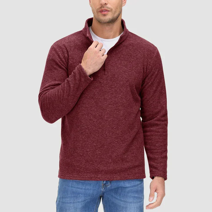 W&W Mode - Herrenpullover mit Viertelreißverschluss
