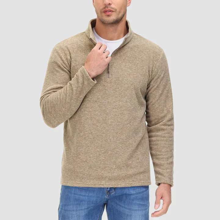 W&W Mode - Herrenpullover mit Viertelreißverschluss