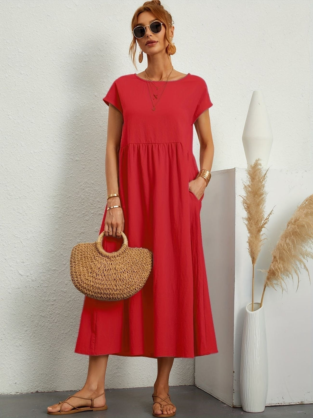 Camille | Kleid mit Rundhalsausschnitt