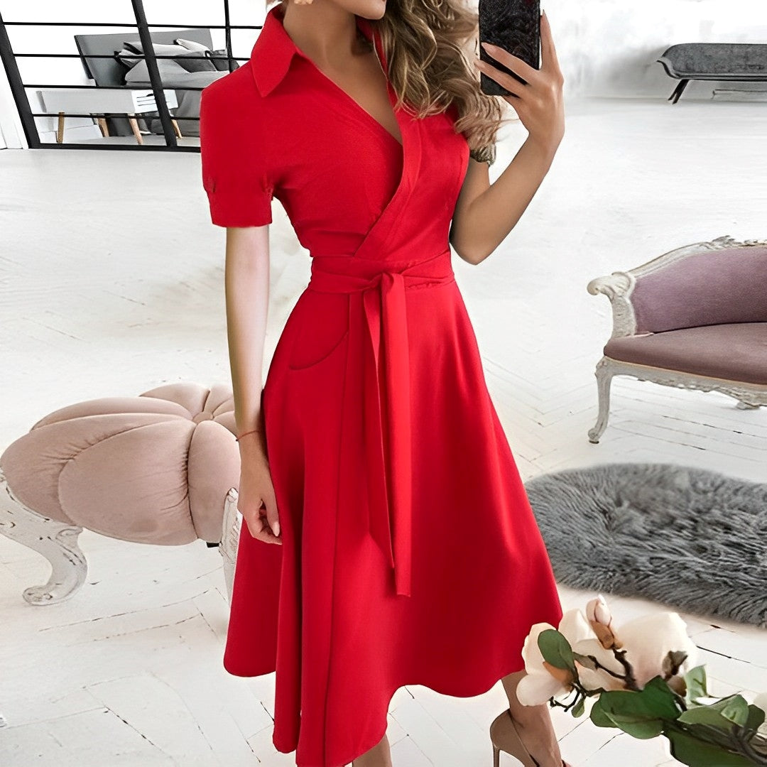 W&W Mode | A-Linien-Kleid mit V-Ausschnitt