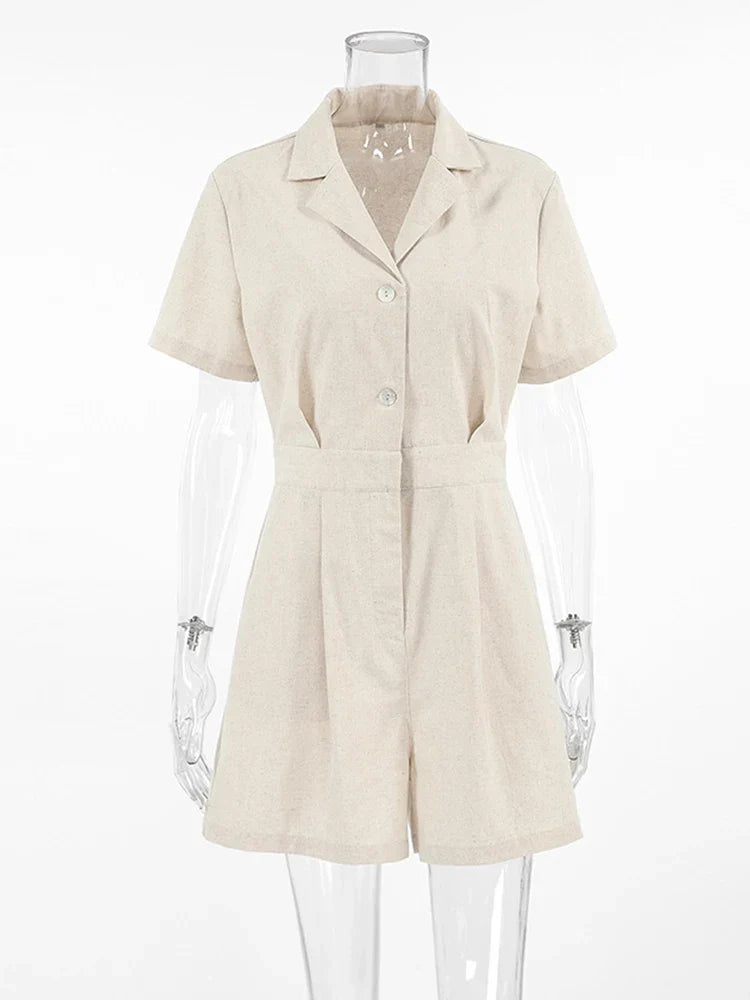 Sommer Leinen Jumpsuit