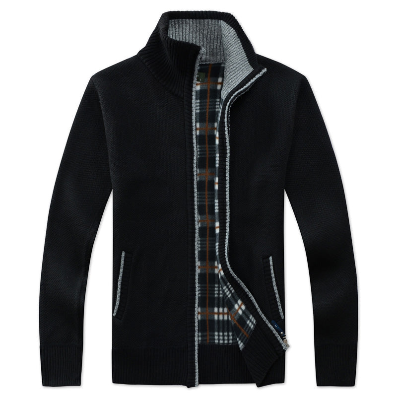 W&W Mode | Herren Strickjacke Mit Fleecefutter