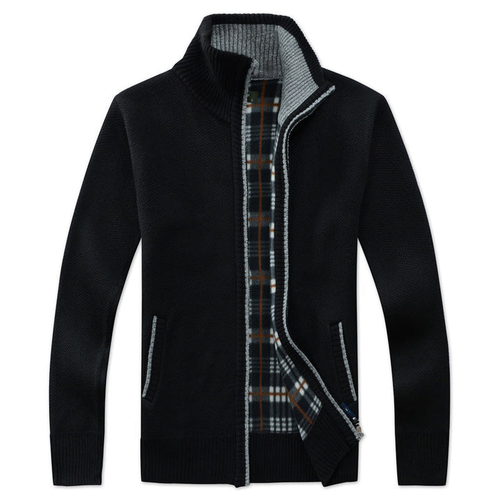 W&W Mode | Herren Strickjacke Mit Fleecefutter