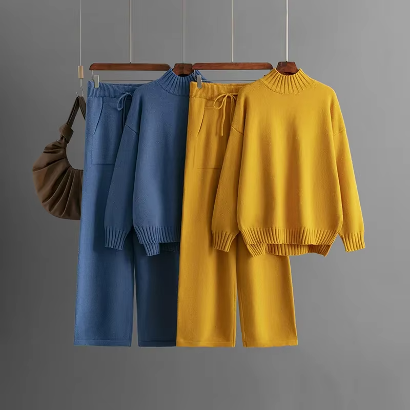 W&W Mode | Stilvolles Set Aus Langärmeligem Pullover Und Gerader Hose