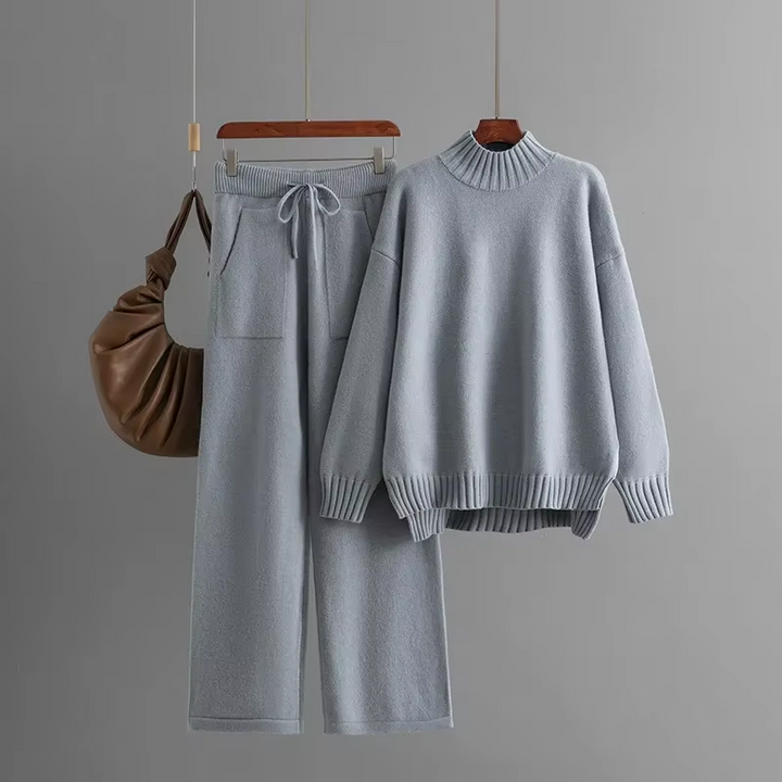 W&W Mode | Stilvolles Set Aus Langärmeligem Pullover Und Gerader Hose