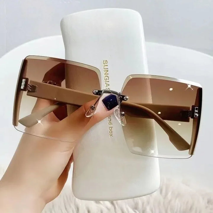 W&W Mode | Stilvolle Quadratische Weinlese Sonnenbrille Für Damen