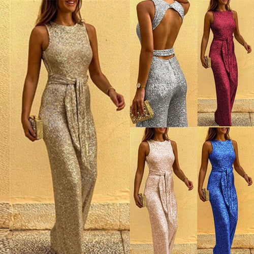 W&W Mode | Damen Glitzer Jumpsuit