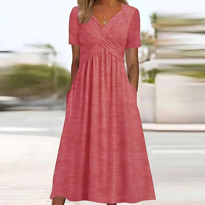 W&W Mode | Elegantes Midi-Kleid mit Bauchbedeckung