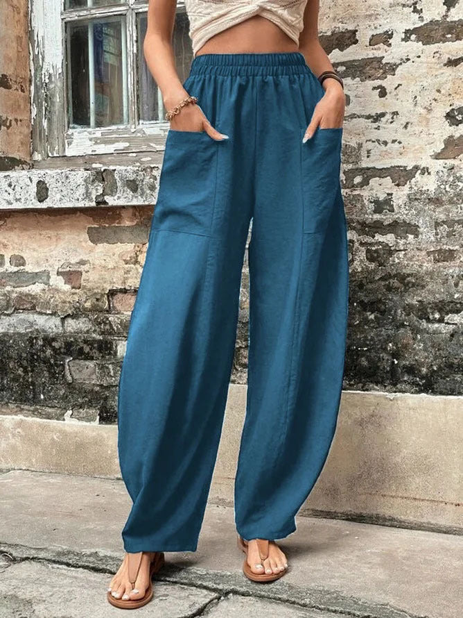 W&W Mode | Bequeme einfarbige Taschen Freizeit-Hosen