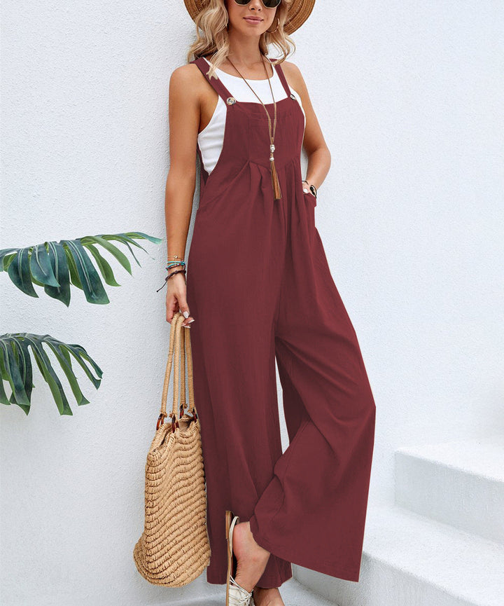 W&W Mode | Einfarbige Damen Freizeitoveralls Lange Hosen