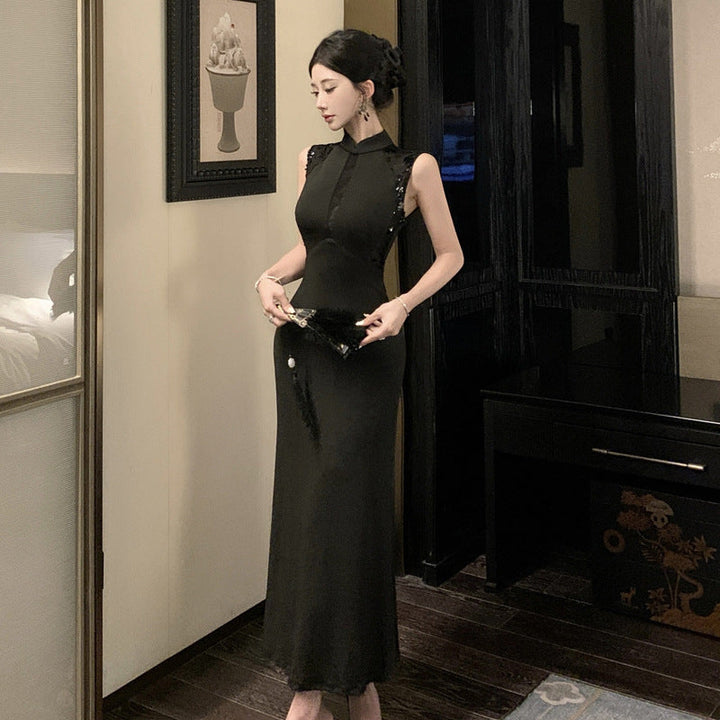 W&W Mode | Vintage Elegante Ärmellose Verbessertes Qipao Kleid