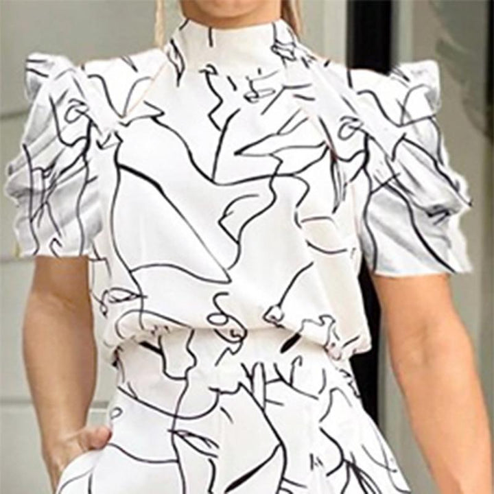 Damen Jumpsuit mit elegantem Wickeloberteil und modischem Oversized-Schnitt W&W Mode