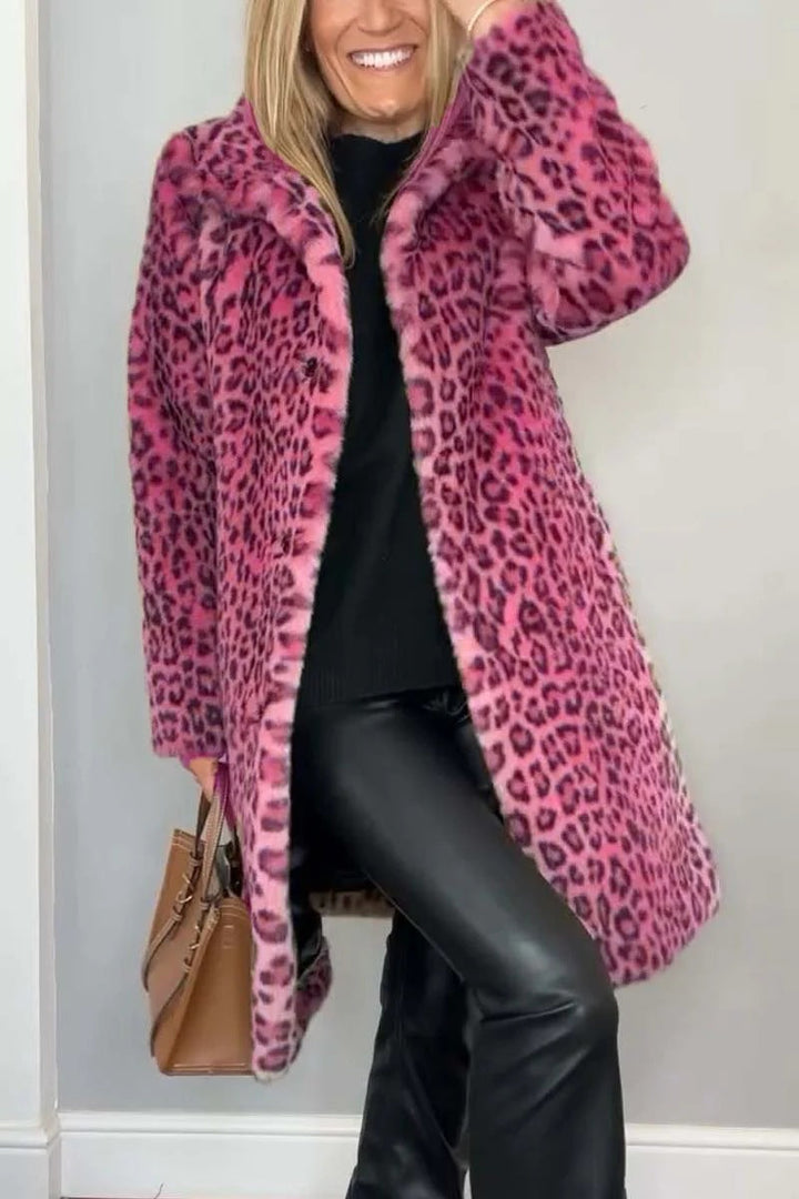 W&W Mode | Leopardenmuster Plüschmantel
