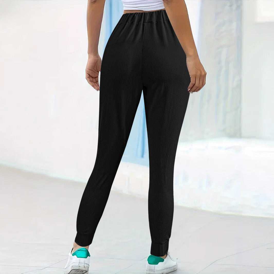 Damen bequeme Jogginghose mit elastischem Bund und praktischen Seitentaschen W&W Mode