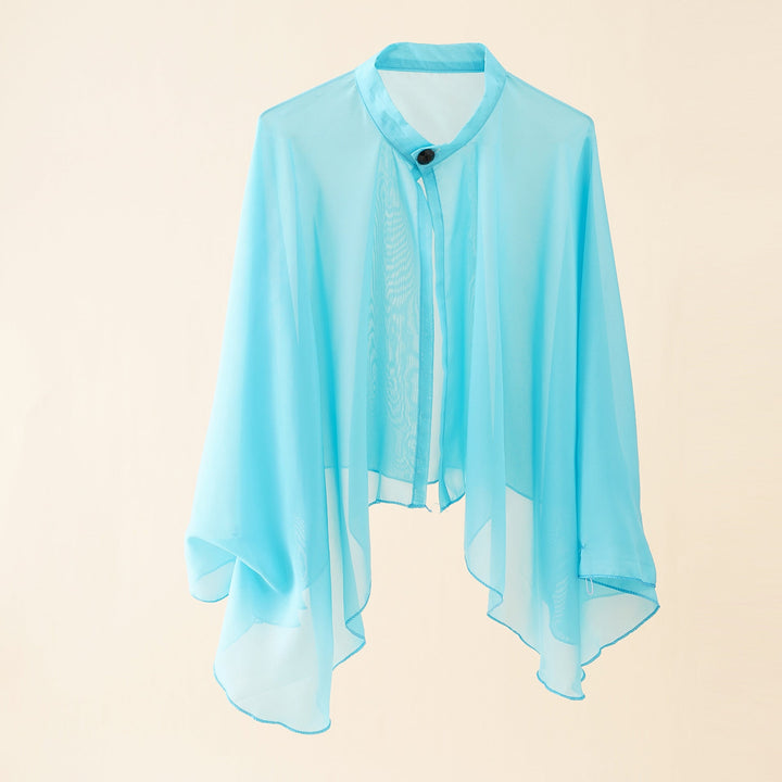 Damen Luftiger Chiffon-Kimono mit weit ausgestellten Ärmeln W&W Mode