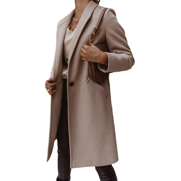 Damen Wollmantel mit elegantem Revers und zeitlosem Schnitt W&W Mode