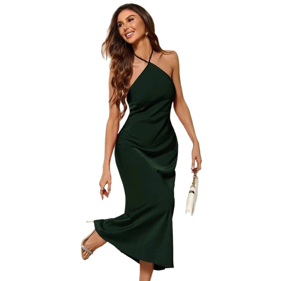 W&W Mode | Satin Slip Sexy Abend Lang Kleid