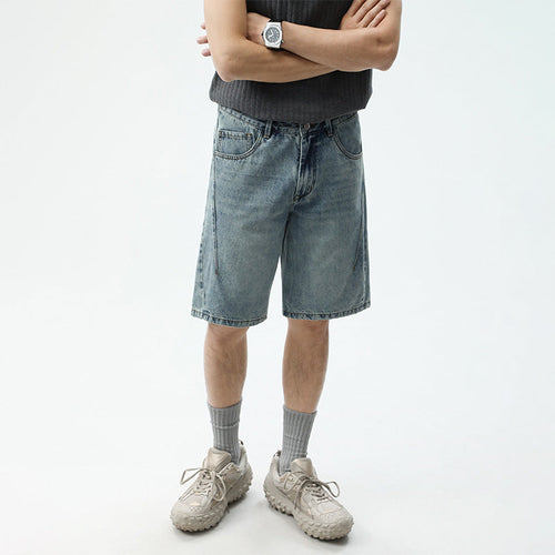 Herren Denim-Shorts im lässigen Relaxed Fit mit seitlichen Taschen W&W Mode