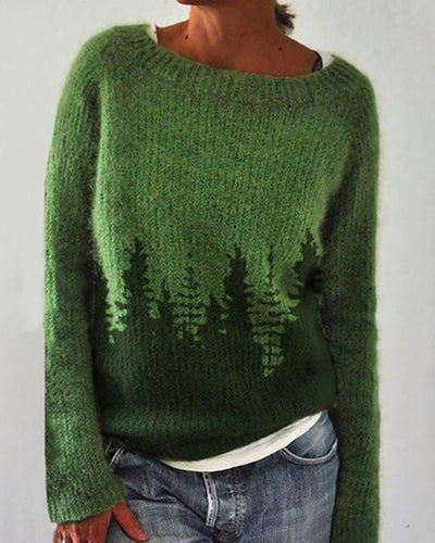 W&W Mode Waldmuster Pullover-Sweater