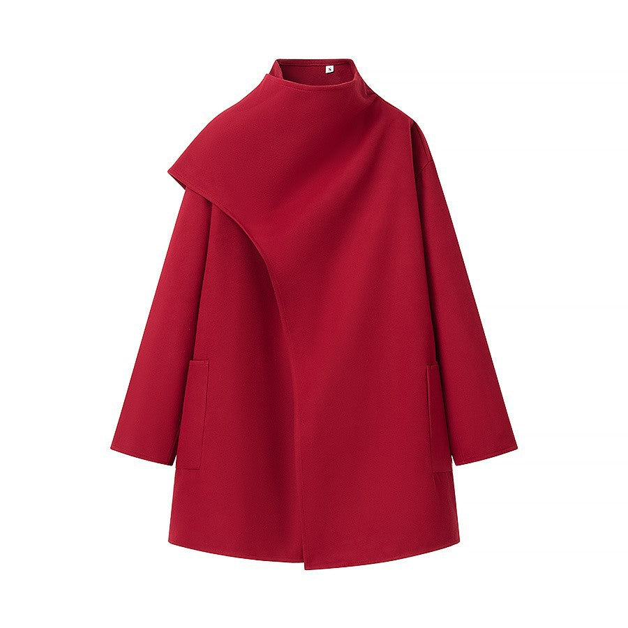 W&W Mode | Stehkragen Cape-Stil Mantel