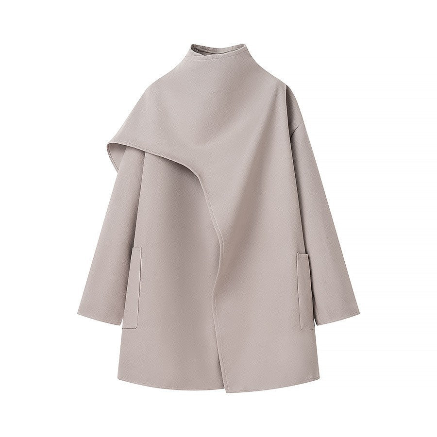 W&W Mode | Stehkragen Cape-Stil Mantel