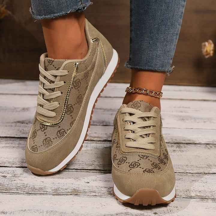 W&W Mode | Bequeme Flache Schuhe mit Blumenduschen