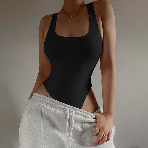 Damen Body mit tiefem U-Ausschnitt und verstellbaren Trägern W&W Mode
