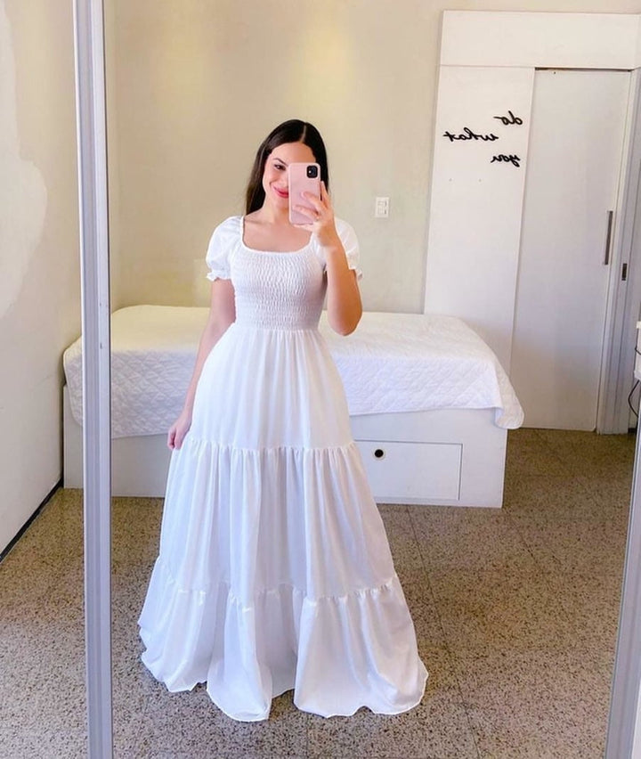 W&W Mode - Schulterfreies Midikleid