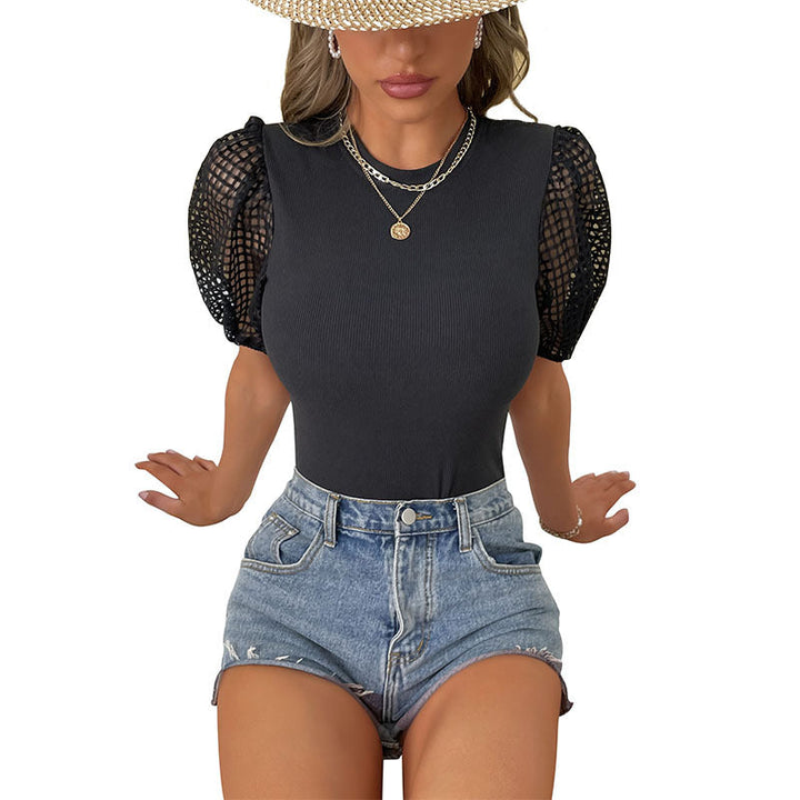 Damen Body mit modischen Netzdetails und elegantem Schnitt W&W Mode