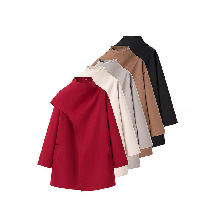 W&W Mode | Stehkragen Cape-Stil Mantel