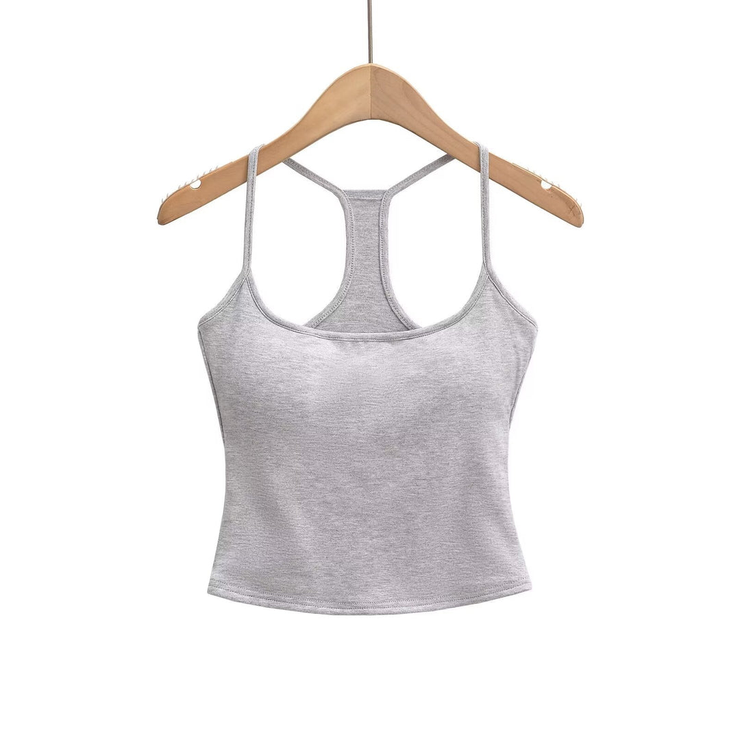 Damen Sportliches Trägershirt mit atmungsaktivem Material und deportivo Design W&W Mode